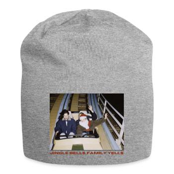 Weihnachtliche Achterbahn - Jersey-Beanie - Grau meliert - Vorne