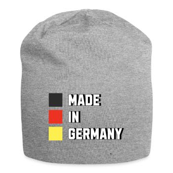Made in Germany Deutschland Design - Jersey Beanie - heather grey - Front