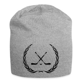 Couronne de bâton de hockey sur glace - Bonnet en jersey - gris chiné - Devant