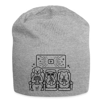 Dog cinema Dogs in the cinema - Jersey Beanie - heather grey - Front