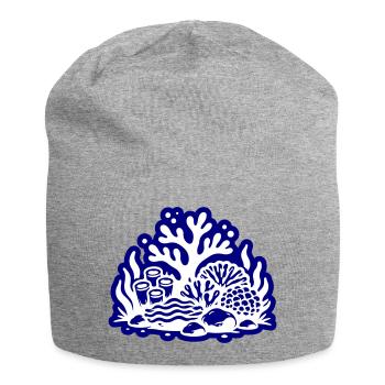 Océan récif corallien - Bonnet en jersey - gris chiné - Devant