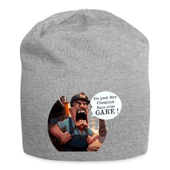 YOU CAN BE A RAILWAY WORKER WITHOUT WARNING! (train) - Jersey Beanie - heather grey - Front