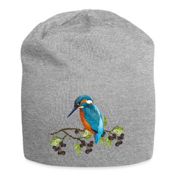 Bunter Vogel - Jersey-Beanie - Grau meliert - Vorne