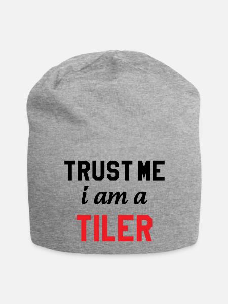 Believe me, I'm a tiler – professional experience - Jersey Beanie - heather grey