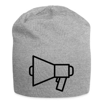 Megafon Lautsprecher Protest - Jersey-Beanie - Grau meliert - Vorne