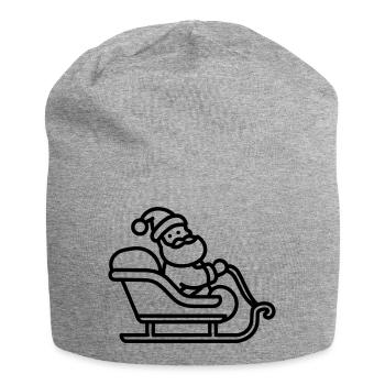 Santa's sleigh - Jersey Beanie - heather grey - Front