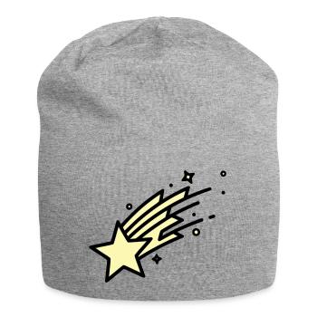 Shooting Star Comet Comic - Jersey Beanie - heather grey - Front