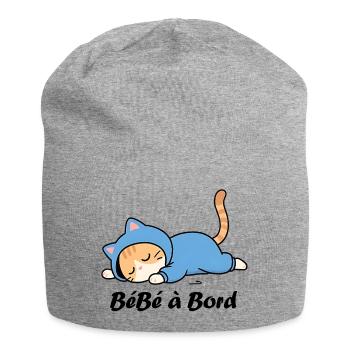 Bébé à bord - Bonnet en jersey - gris chiné - Devant