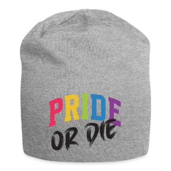 LGBT Pride Month - Pride or Die - Jersey Beanie - heather grey - Front