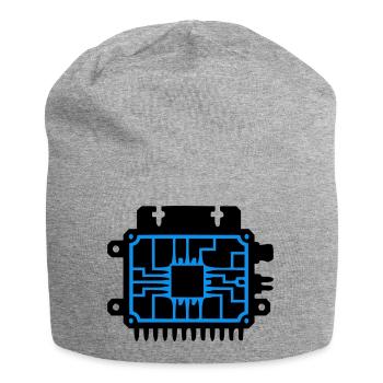Mikrochip Platine IT Logo - Jersey-Beanie - Grau meliert - Vorne