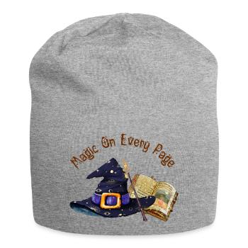 Magic Is On Every Page  - Jersey Beanie - heather grey - Front