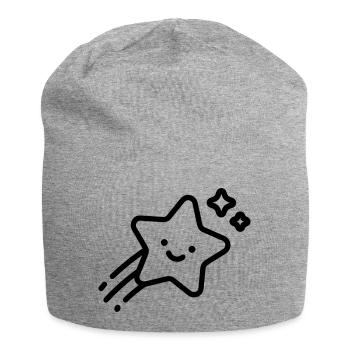 shooting star - Jersey Beanie - heather grey - Front