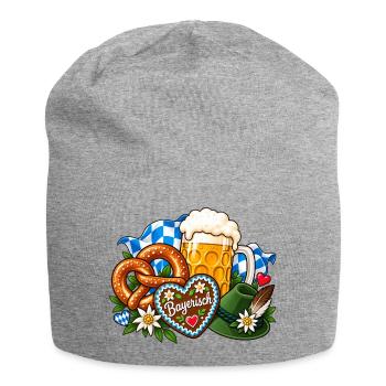 Bayerische Gemütlichkeit Volksfest - Jersey-Beanie - Grau meliert - Vorne