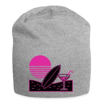 Surfbrett Cocktail Strand Logo - Jersey-Beanie - Grau meliert - Vorne