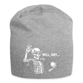 Well Shit Skeleton Lost Baseball Halloween - Jersey-Beanie - Grau meliert - Vorne