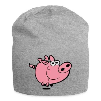 flying pig - Jersey-Beanie - Grau meliert - Vorne