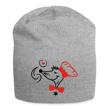 Le chef étoilé - Bonnet en jersey - gris chiné - Devant