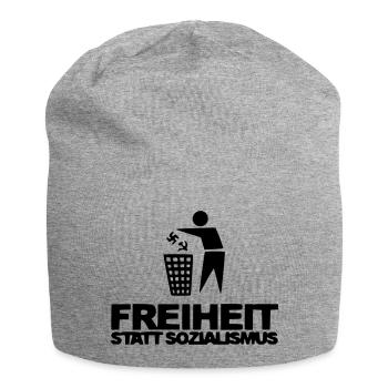 Freiheit statt Sozialismus - Jersey-Beanie - Grau meliert - Vorne