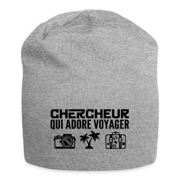 Reisende und Forscher: Leidenschaft und Entdeckung - Jersey-Beanie - Grau meliert - Vorne