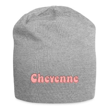 Nom Fille Cheyenne Rétro Prénom Cheyenne Couple - Bonnet en jersey - gris chiné - Devant