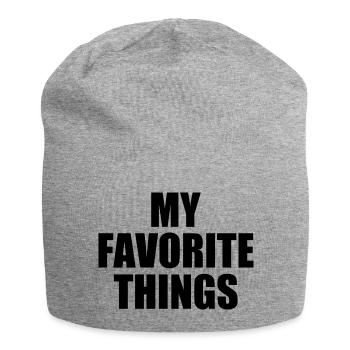 my favorite things - Jersey-Beanie - Grau meliert - Vorne