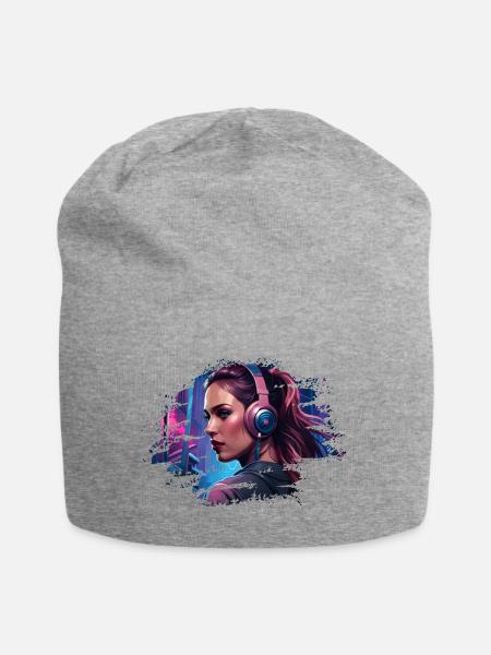 D-JANE - Jersey-Beanie - Grau meliert