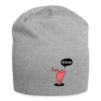 UNFOLLOW CAT - Jersey Beanie - heather grey - Front