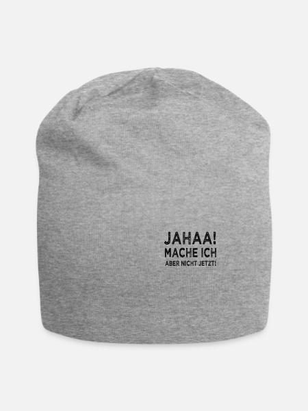Lustiger Teenager Spruch Jahaa mache ich - Jersey-Beanie - Grau meliert