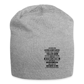 Vater und Sohn Ich bin ein glücklicher Vater - Jersey-Beanie - Grau meliert - Vorne