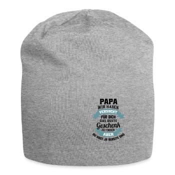 Papa wir haben versucht das beste Geschenk - Jersey-Beanie - Grau meliert - Vorne