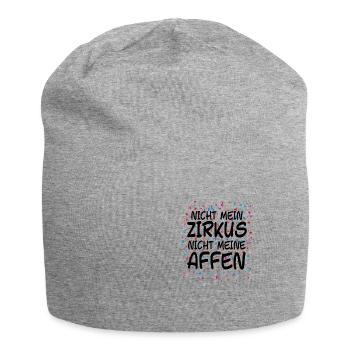 Nicht mein Zirkus nicht meine Affen Fasching - Jersey-Beanie - Grau meliert - Vorne