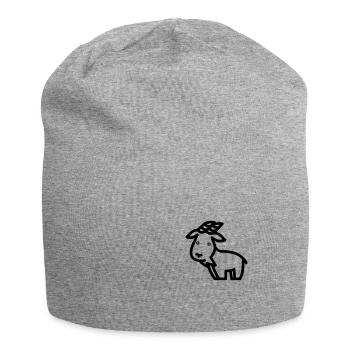 Ziege - Jersey-Beanie - Grau meliert - Vorne