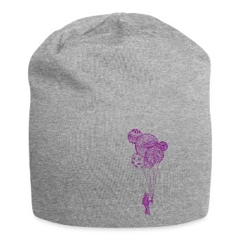 Astronaut mit Planetenballons - Jersey-Beanie - Grau meliert - Vorne