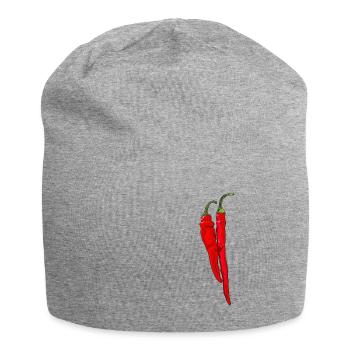 Chili Pepper Scharf Chilischote Paprika Spicy Food - Jersey-Beanie - Grau meliert - Vorne