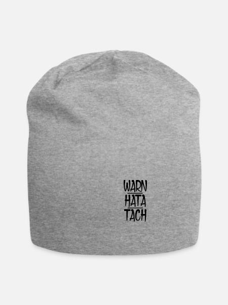 WARN HATA TACH - Umgangssprache [black] - Jersey-Beanie - Grau meliert