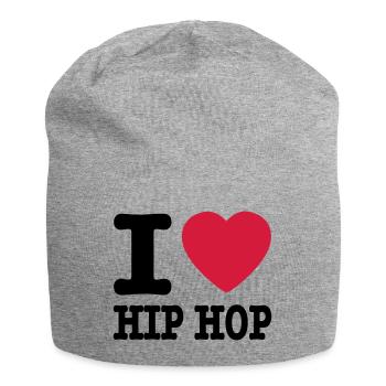 I love hiphop / I heart hiphop - Jersey-Beanie - Grau meliert - Vorne