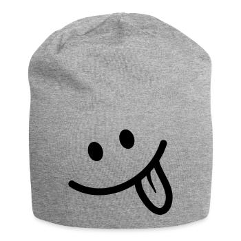 Smile - Jersey-Beanie - Grau meliert - Vorne