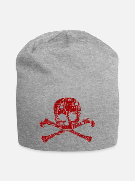 Gamer skull - Jersey-Beanie - Grau meliert