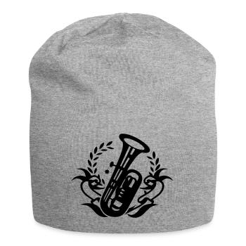 Tuba wind instrument for marching band - Jersey Beanie - heather grey - Front