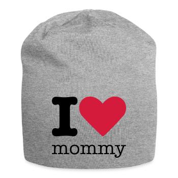 I Love Mommy - Bonnet en jersey - gris chiné - Devant