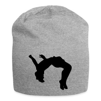 Backflip, Rückwärtsalto - Jersey-Beanie - Grau meliert - Vorne