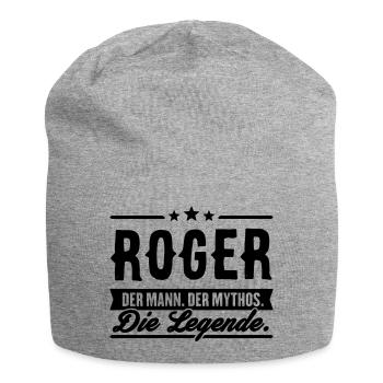 Man Myth Legend Roger - Jersey Beanie - heather grey - Front