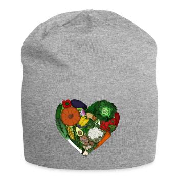 coeur de légumes - Bonnet en jersey - gris chiné - Devant
