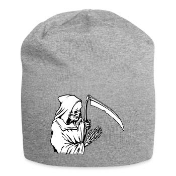 os du squelette squelette osseux crâne schaedel114 - Bonnet en jersey - gris chiné - Devant