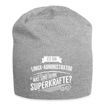 Linux Administrator - Jersey-Beanie - Grau meliert - Vorne