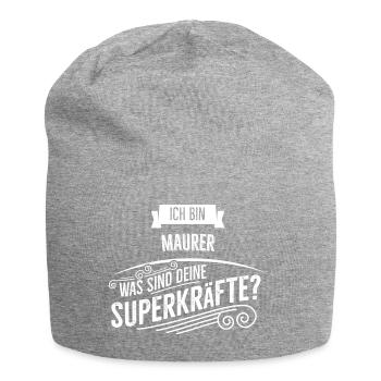 Maurer - Jersey-Beanie - Grau meliert - Vorne