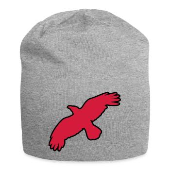 raben krähen mystisch vogel fliegen raven mystical - Jersey-Beanie - Grau meliert - Vorne