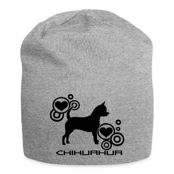 chihuahua_hearts1 - Bonnet en jersey - gris chiné - Devant