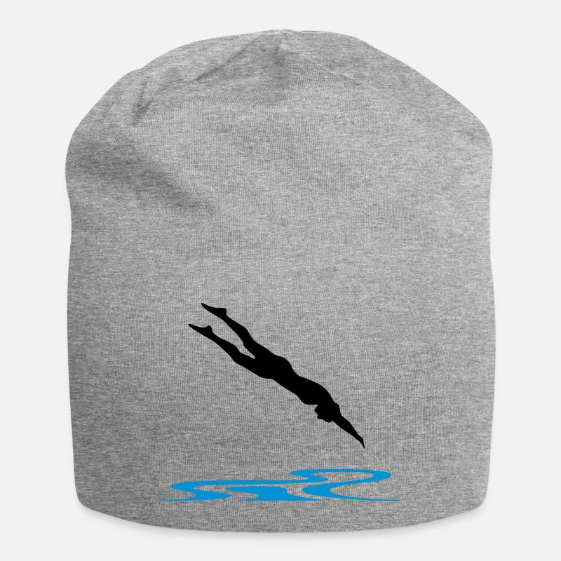 nager, nageuse, nageur - Bonnet en jersey - gris chiné