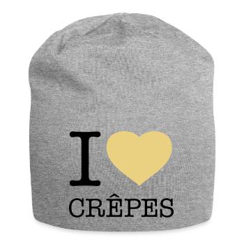 J’ADORE LES CRÊPES Crêpes - Bonnet en jersey - gris chiné - Devant